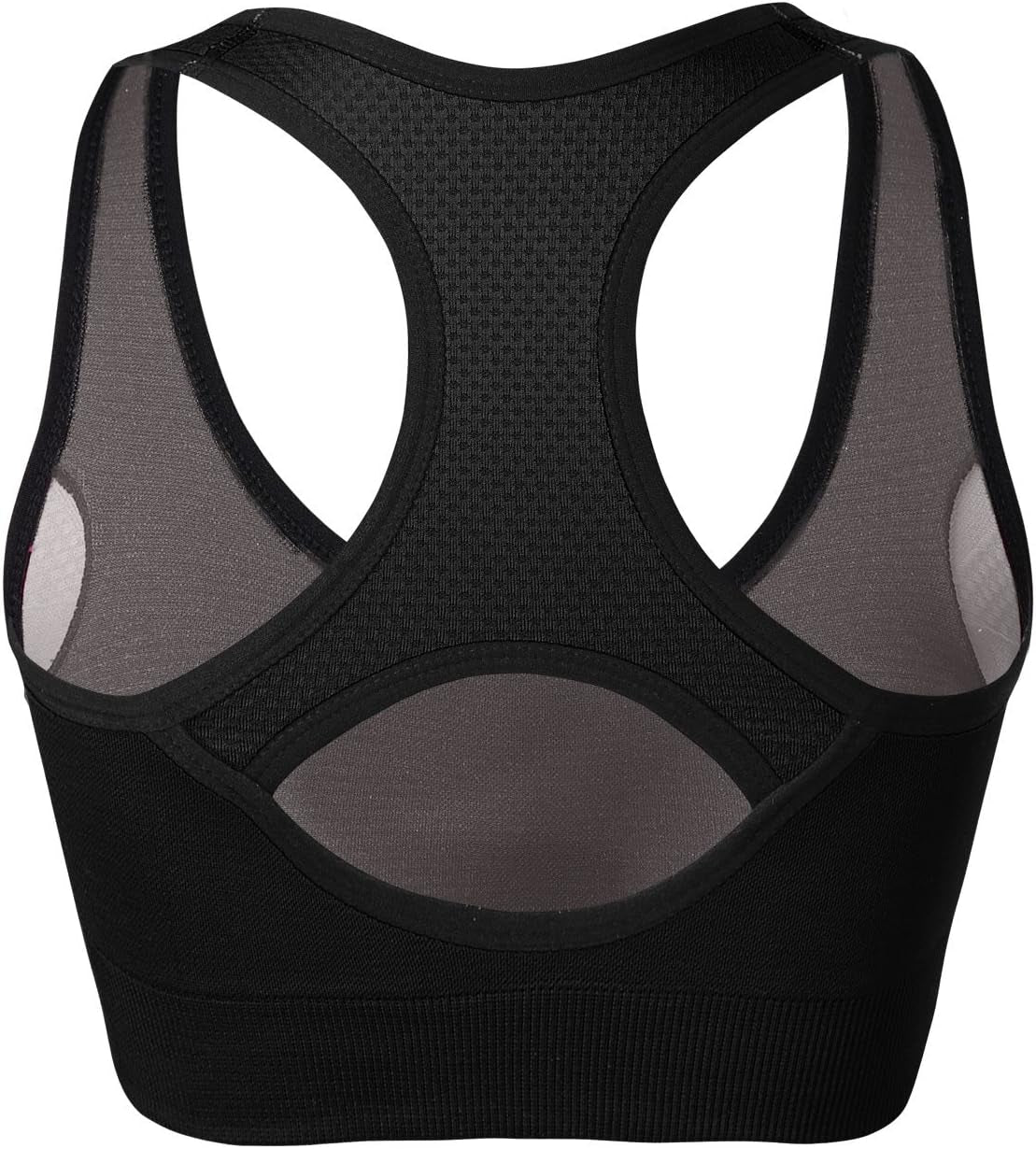 Womens Sports Bra Wirefree Seamless Padded Racerback Yoga Bra for Workout Gym Activewear with Removable Pads #0001