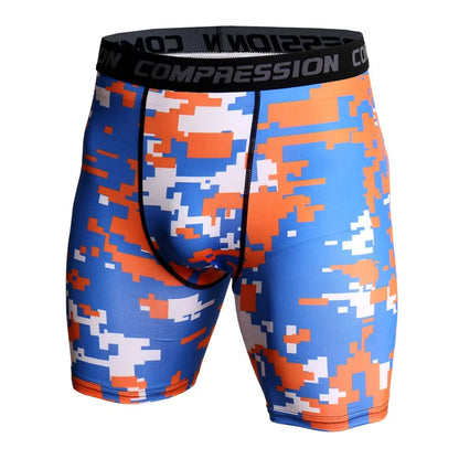 Men's Compression Camo Athletic Tights Shorts: 3D Print Skinny Bottoms