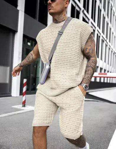 Men's Sports Casual Loose Trendy Short-sleeved Suit