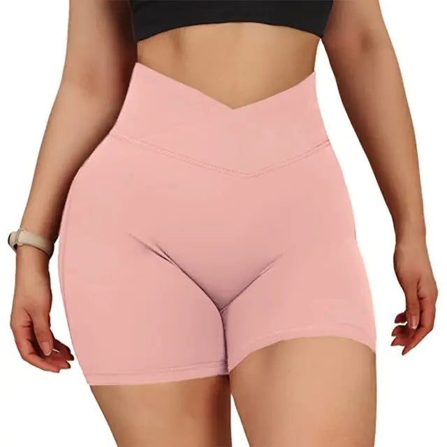 Sports Shorts Women High Waist Workout Seamless Fitness Yoga Shorts