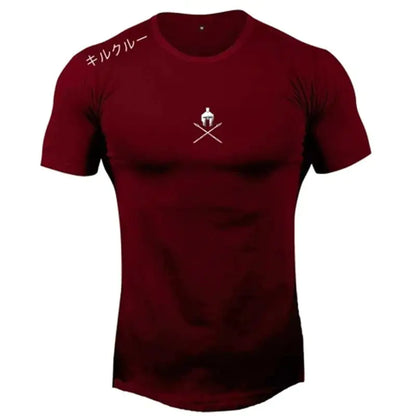 Men T Shirts Fashion Summer Bodybuilding Letter