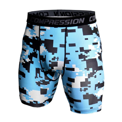 Men's Compression Camo Athletic Tights Shorts: 3D Print Skinny Bottoms