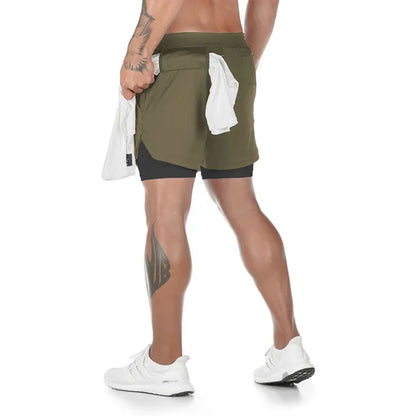 Camo Running Shorts Men Gym Sports