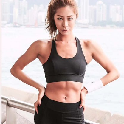 Strap Push Up Sports Bra Athletic Vest for Women