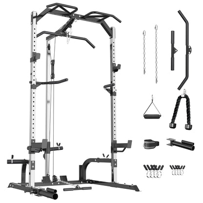 Adjustable Weight Bench Folding Fitness Barbell Rack for Full Body Workout Incline & Decline Capability Home Gym Strength