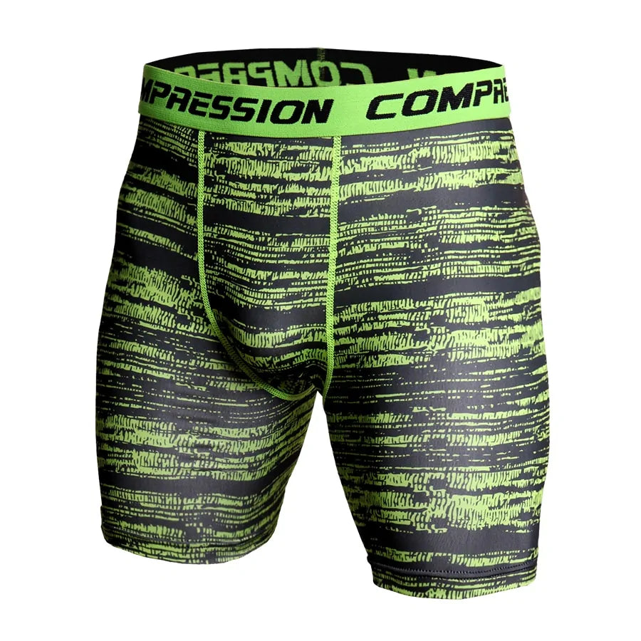 Men's Compression Camo Athletic Tights Shorts: 3D Print Skinny Bottoms