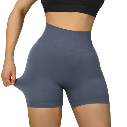 Sports Shorts Women High Waist Workout Seamless Fitness Yoga Shorts